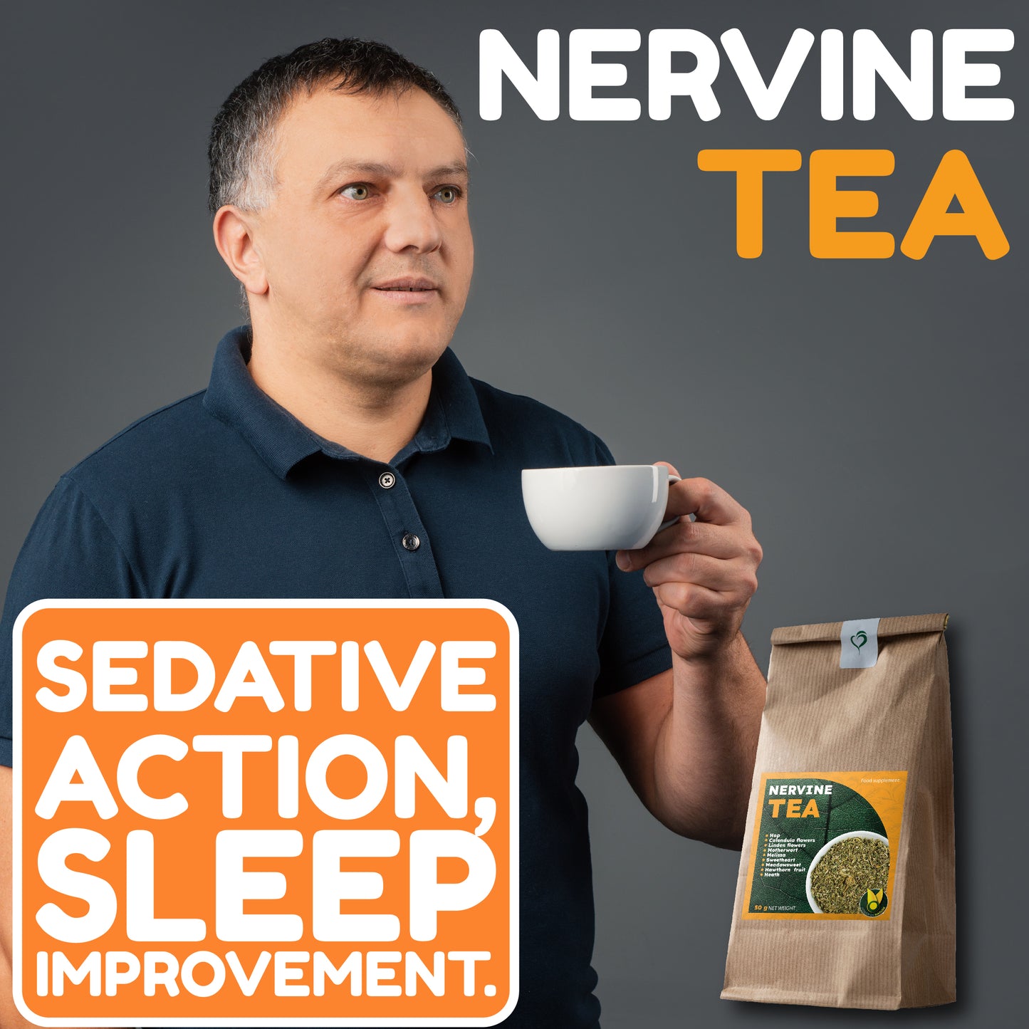 NERVINE TEA High-Quality blend of medicinal herbs