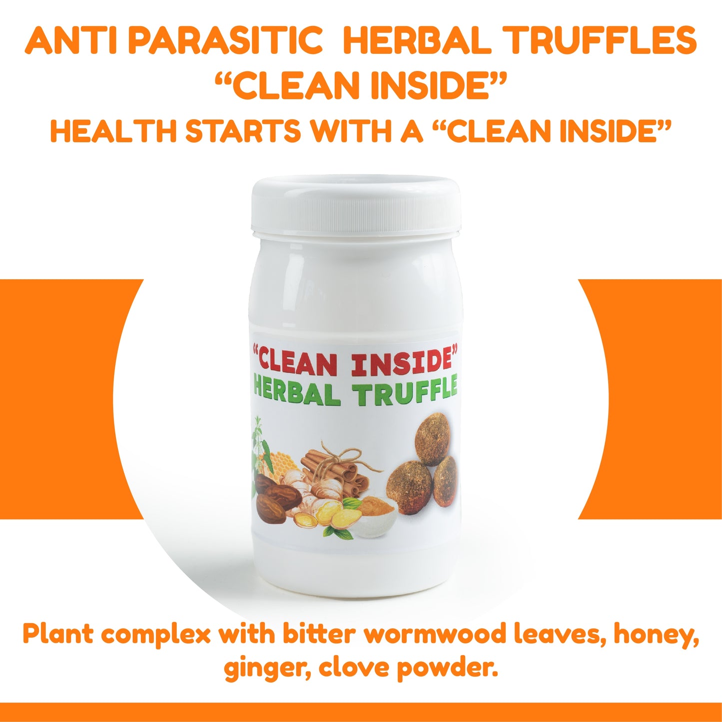 "CLEAN INSIDE" Anti Parasitic Unique Herbal Truffle DEEP CLEANING  (24pcs)216g