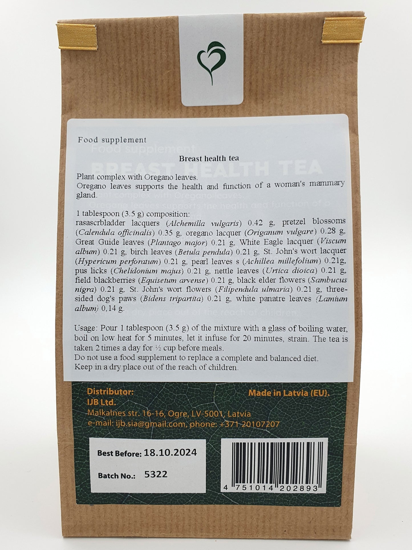 BREAST HEALTH TEA High-Quality blend of medicinal herbs